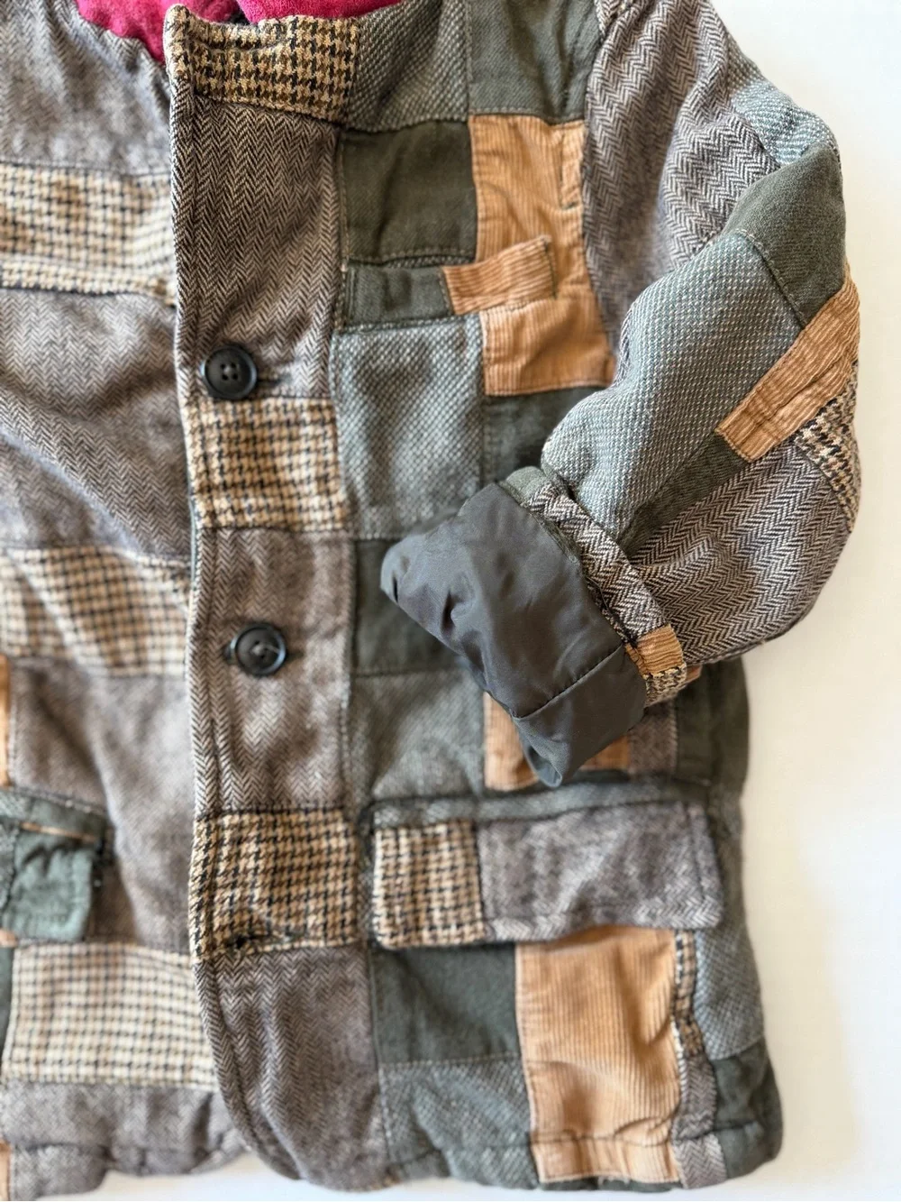 Baby Gap 2007 5T Patchwork Blazer Jacket Corduroy Herringbone Y2K